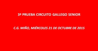 Aviso inscripción 3ª prueba Circuito Gallego Senior