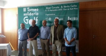 Presentación del III Torneo Solidario de golf Alcer Coruña-Vento Celta