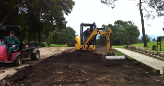 El R.C.G. Coruña inicia las reformas de los tees de cuatro hoyos